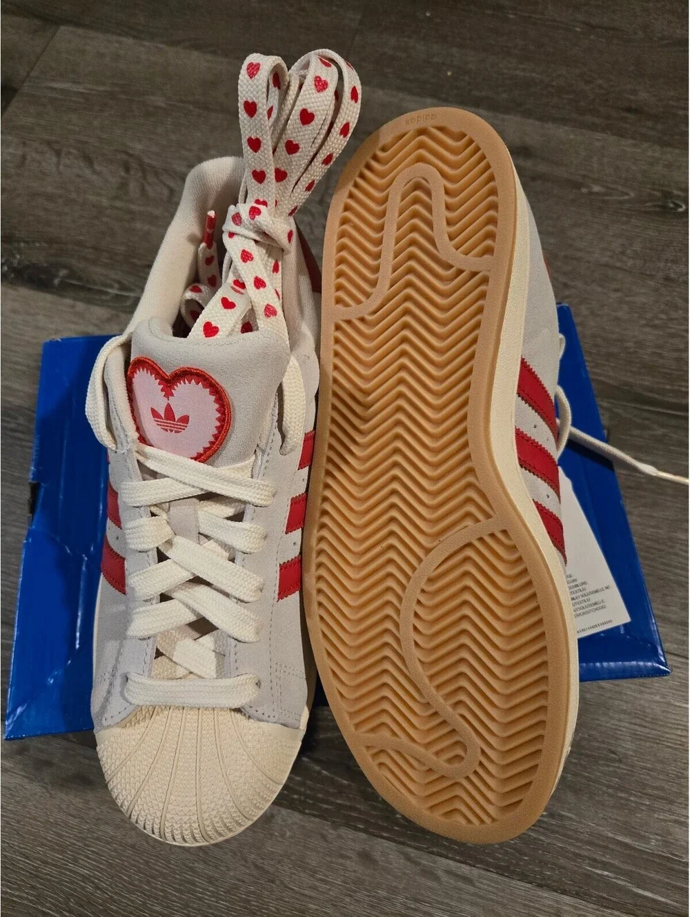 adidas Superstar II W White Pink Women Casual Classic Shoes KH9037 Size 9.5